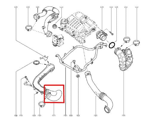 Durite d’air de suralimentation — Renault Trafic — 2.0 dCi — à partir de 2006 — circuit de suralimentation — RWW 60704R — vue 3