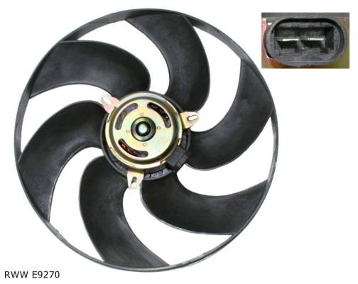 Ventilateur de refroidissement moteur — Renault 19 / Mégane / Clio — diamètre 380 mm — RWW E9270 — vue 2