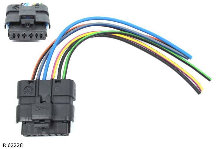 Connecteur électrique de réparation — Citroën/Peugeot/Renault, 6 broches, avec fils — R 62228 — vue 1