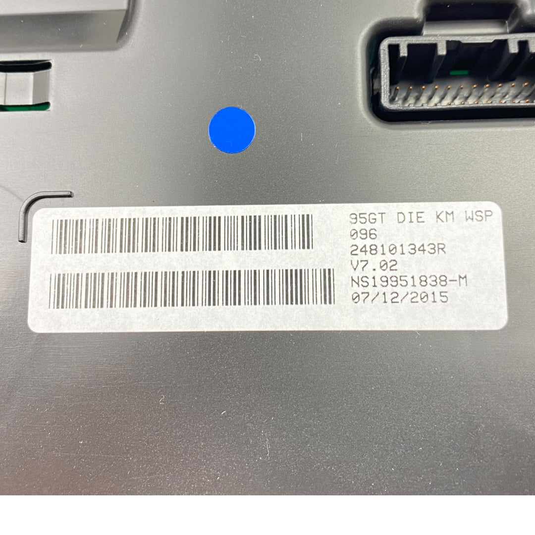 Pièce d'origine Combiné d'instruments GT Line pour Renault Megane III 248101343R