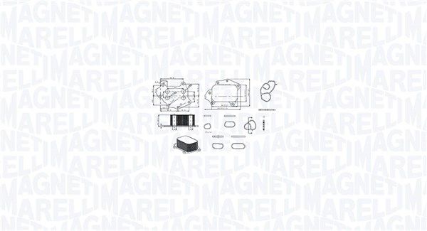 Dessin technique du fabricant — Radiateur d’huile — Magneti Marelli 350300002700