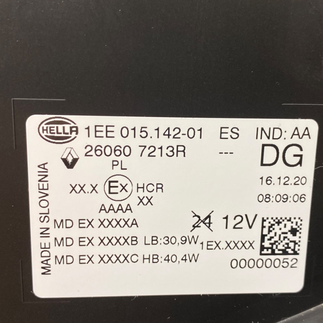 Pièce d'origine Phare avant gauche pour Renault Megane EV E-Tech 260607213R