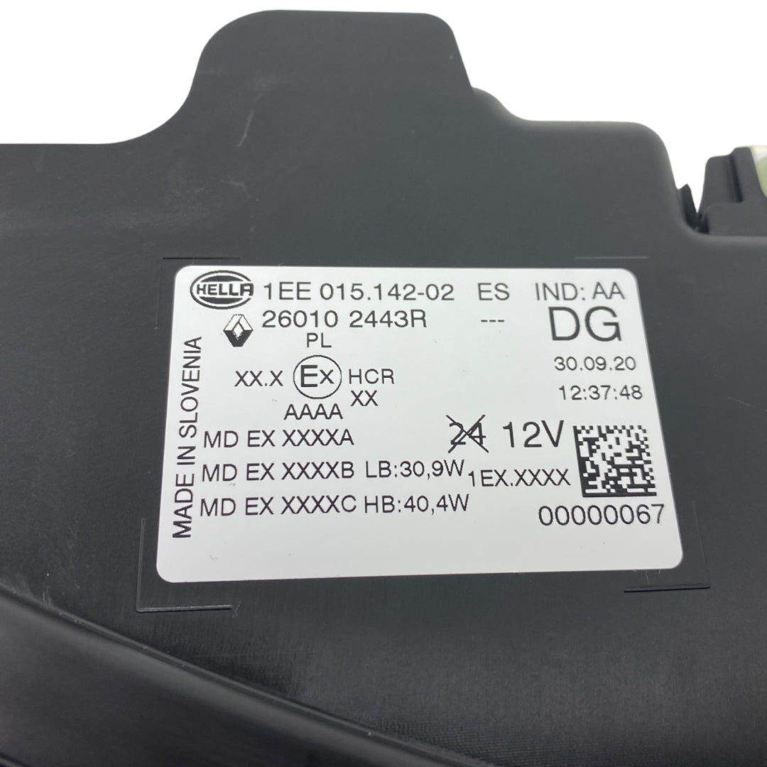 Pièce d'origine Phare avant droit pour Renault Megane EV E-Tech 260102443R