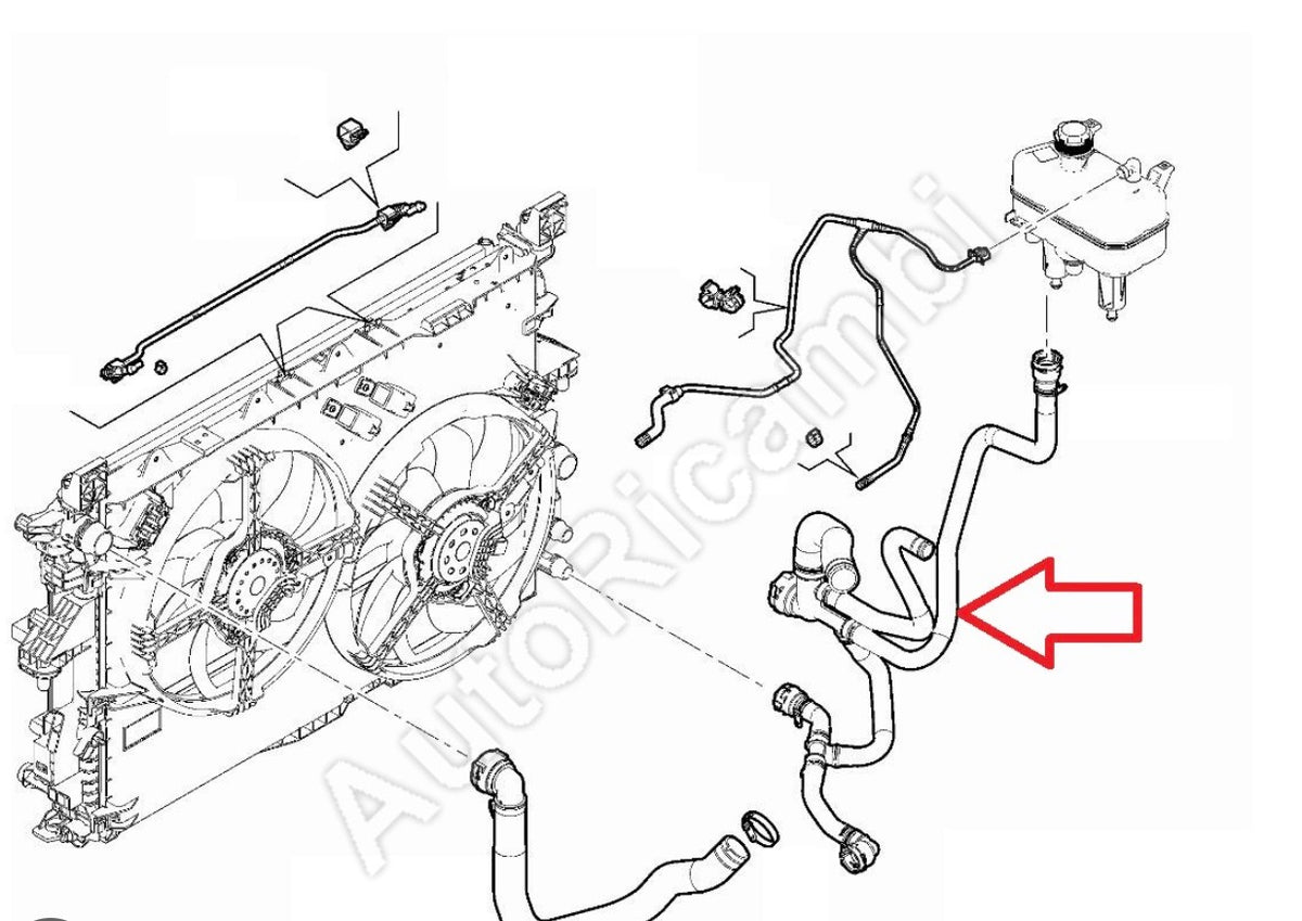 Pièce d'origine Durites de refroidissement pour Fiat Ducato 2.2 Multijet à partir de 2021 52163450