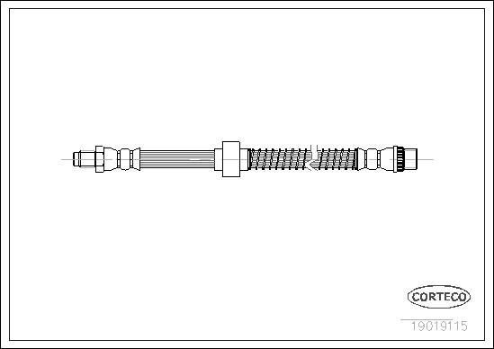 Schéma technique du fabricant — Flexible de frein — CORTECO 19019115