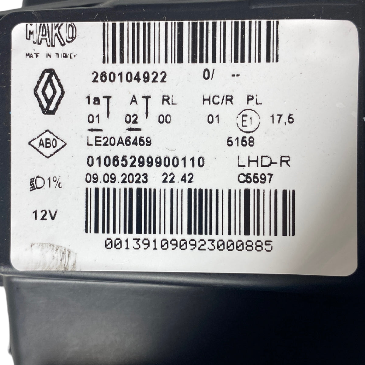 Pièce d'origine Jeu de phares avant pour Renault Clio V 260607647R