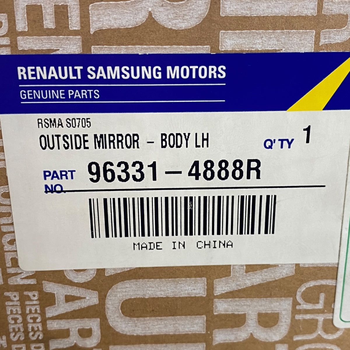 Pièce d'origine Rétroviseur extérieur 9 broches gauche pour Renault Koleos II 963314888R
