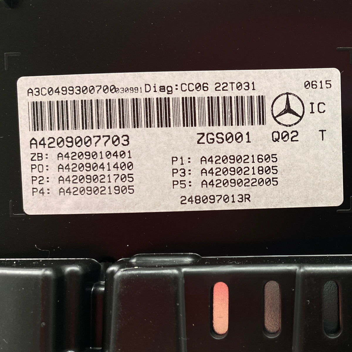 Pièce d'origine Combiné d'instruments pour Mercedes Citan A420 A4209007703