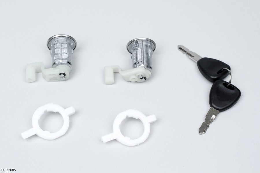 Jeu de barillets de serrure de porte pour Renault Mégane à partir de 1995, Scénic et Clio II, côtés gauche et droit — DF 32685 — vue 2