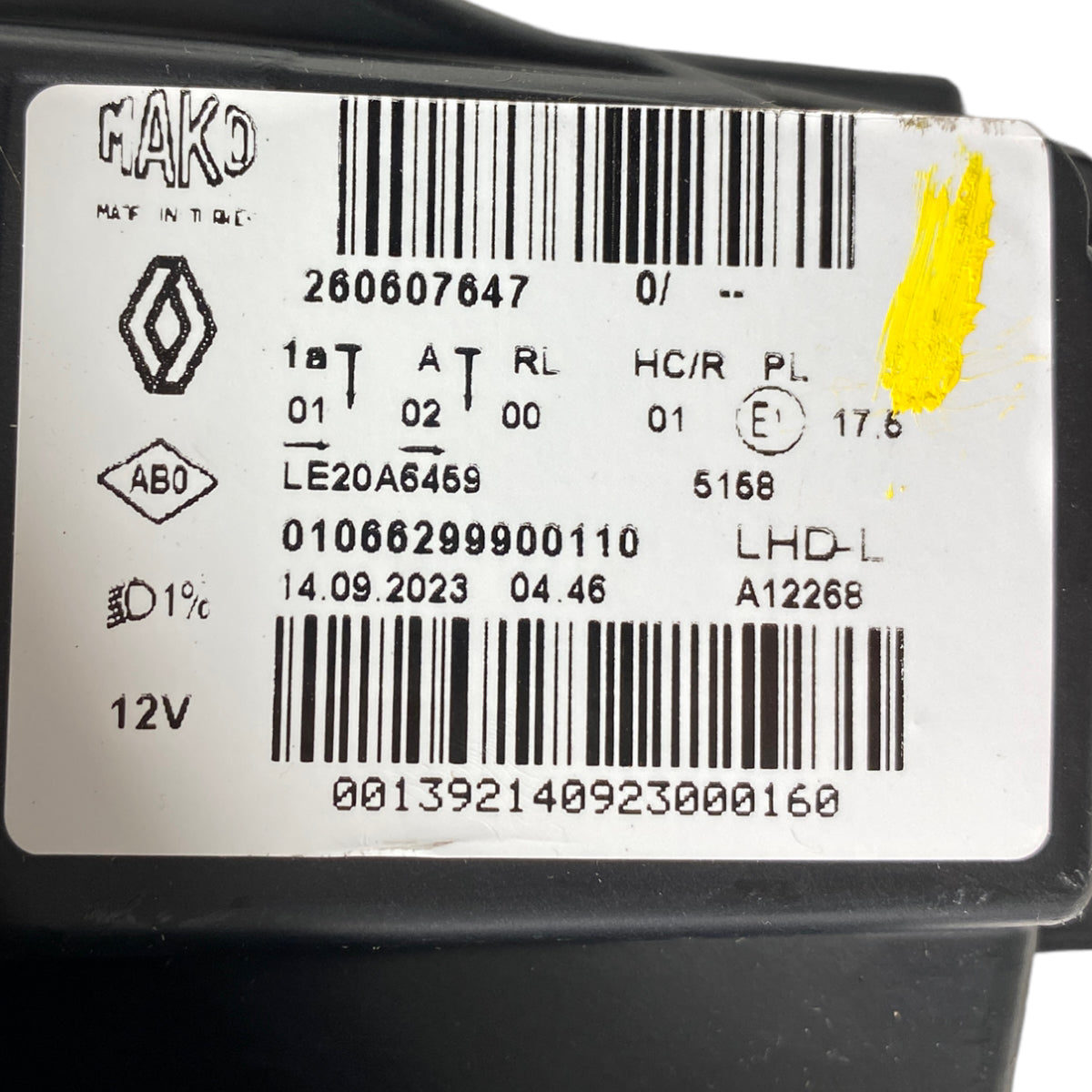 Pièce d'origine Phare avant gauche pour Renault Clio V 260607647R