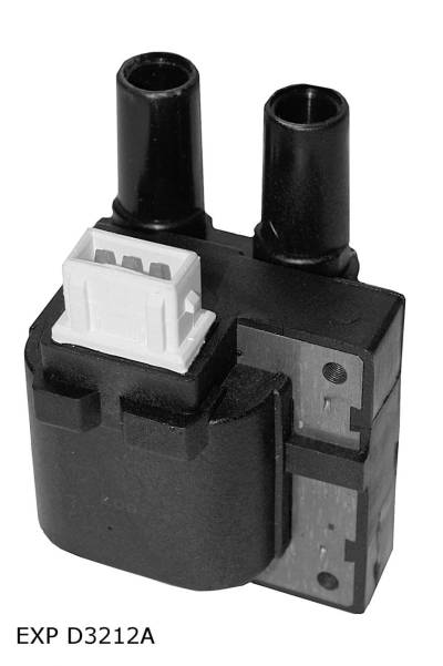 Bobine d’allumage — Renault 1.4 et 1.6, sorties femelles, connecteur blanc — EXP D3212A — vue 1