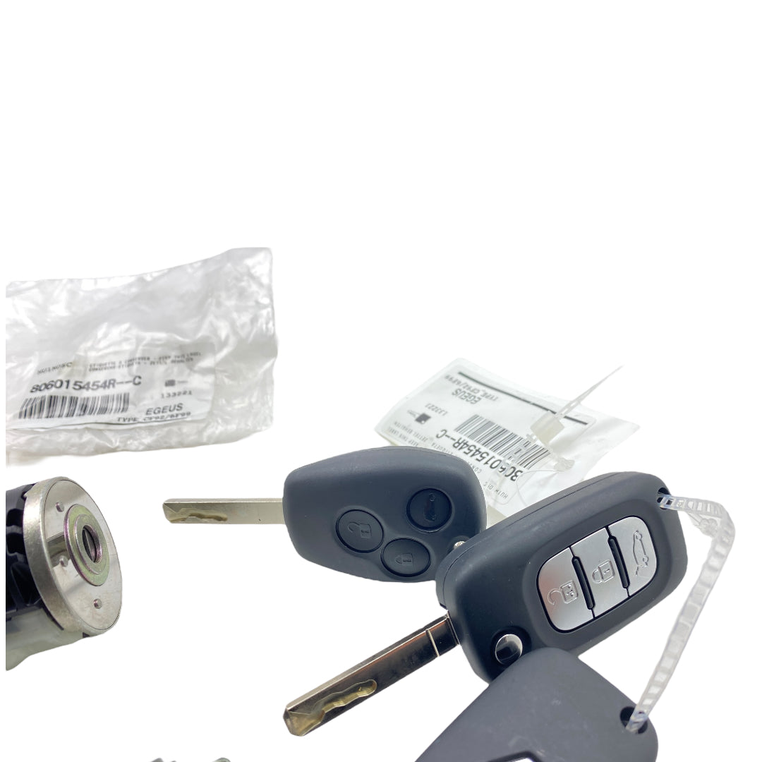 Pièce d'origine Neiman avec trois clés et barillet pour Renault Trafic III Master III 806015454R