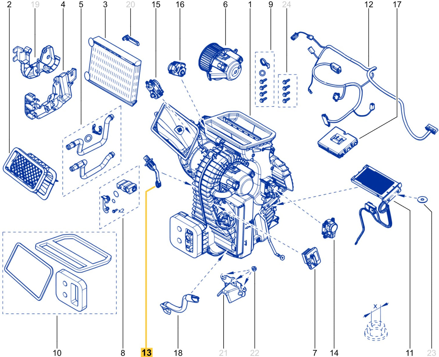 OE d’origine levier de commande de chauffage Renault Twingo III 277235270r