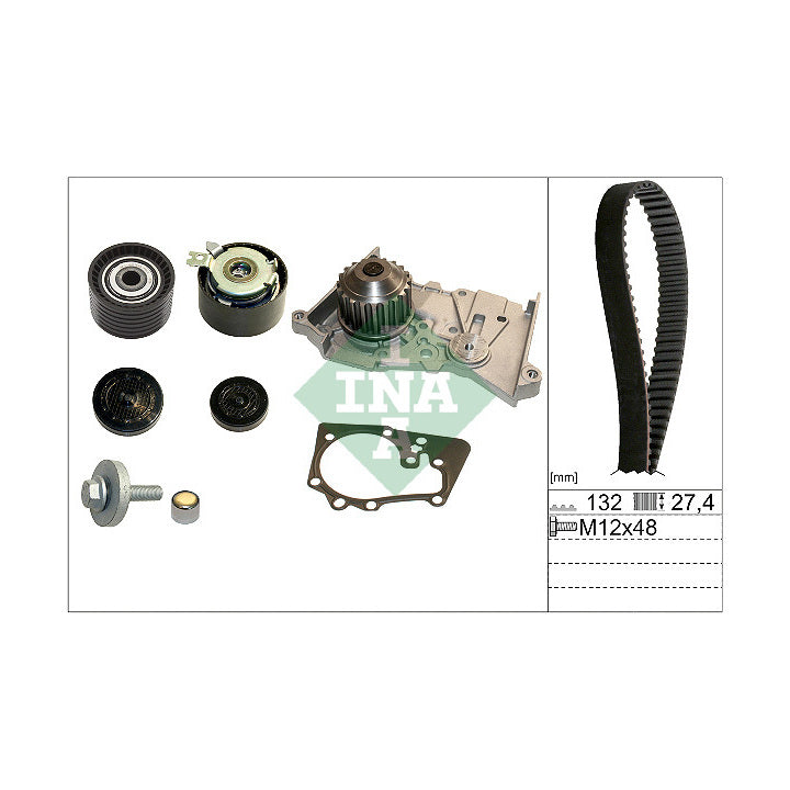 Kit de distribution avec pompe à eau INA 530064030