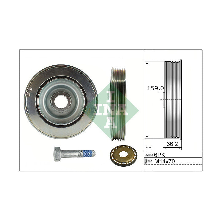 Kit de poulie de vilebrequin INA 544017321