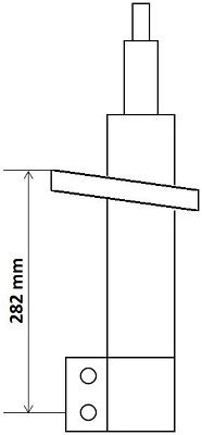 Dessin technique du fabricant — Amortisseur — KYB 3348085 — Essieu avant