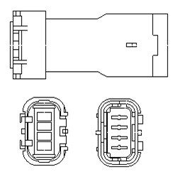 Dessin technique du fabricant — Sonde lambda — Magneti Marelli 466016355171