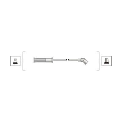Dessin technique du fabricant — Jeu de câbles d’allumage — Magneti Marelli 941319170028