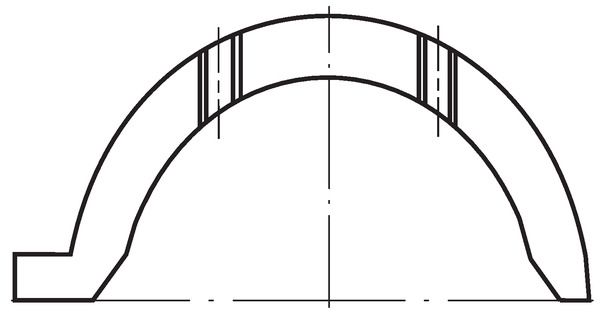 Dessin technique du fabricant — Cale de jeu axial de vilebrequin — MAHLE 021 AS 21727 000