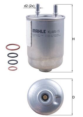 Filtre à carburant — MAHLE KL 485/15D
