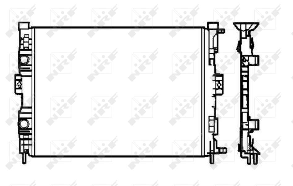 Schéma technique du fabricant — Radiateur de refroidissement moteur NRF 58328