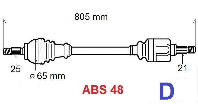 ARBRE DE TRANSMISSION.RENAULT KOLEOS 4X4 2.0DC 39600JD60A.