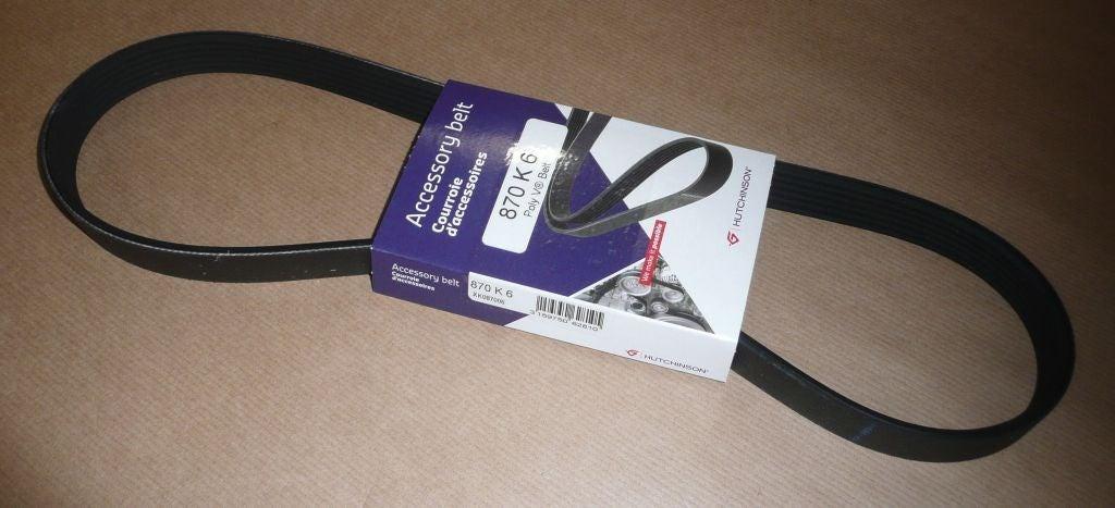 COURROIE TRAPÉZOIDALE.6PK870 2.0,2.2HDI, 5750.RK 5750RK.