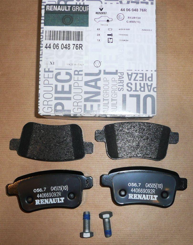 PLAQUETTE DE FREIN.RENAULT KANGOO II ARRIERE 440604876R.