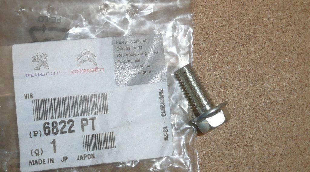 VIS POMPE D'EAU CITROEN C1 PEUGEOT 107 1.0 6822.PT 6822PT.