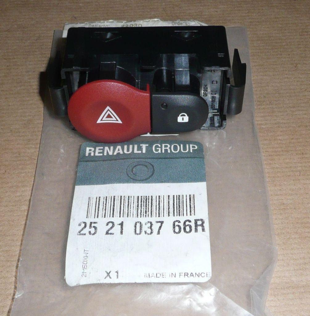 BOUTON DE FEUX DE DÉTRESSE RENAULT CLIO III,MO 252103766R.