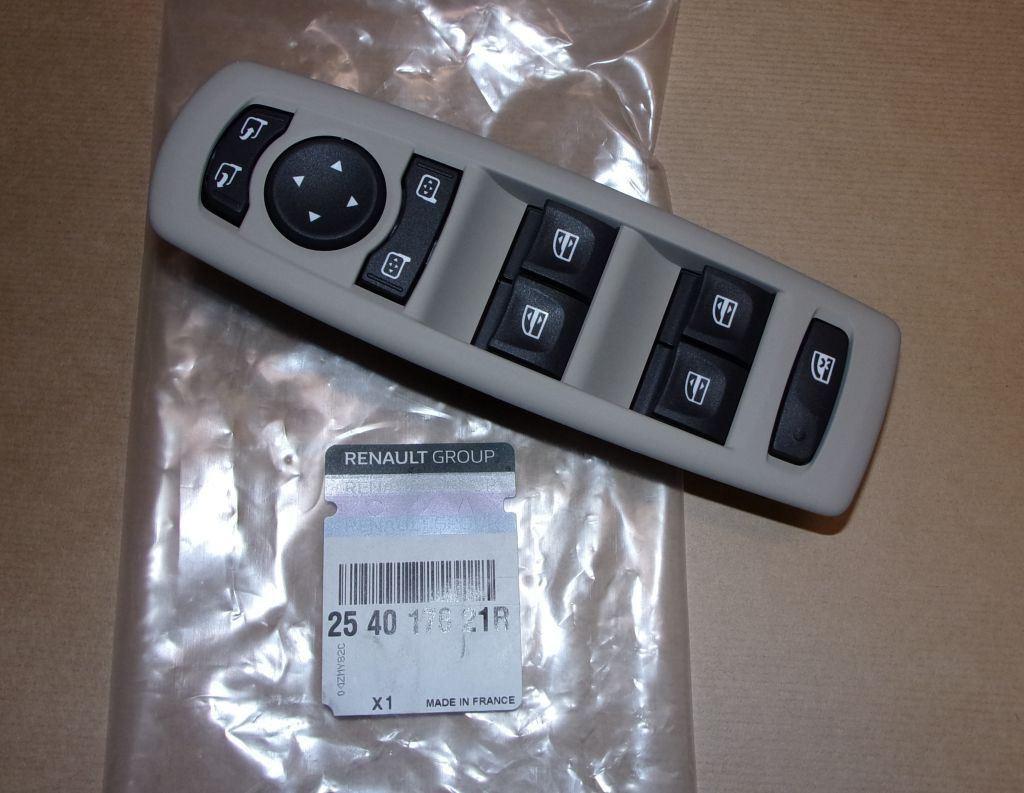 BOUTON LEVE-VITRE RENAULT FLUENCE 254017621R.