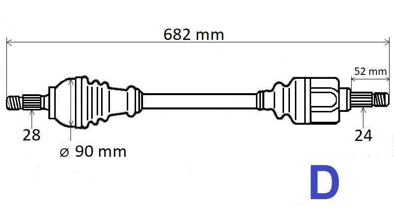 ARBRE DE TRANSMISSION.PEUGEOT 508,508SW 2.0HDI 9671931780.