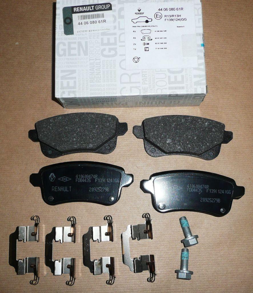 PLAQUETTE DE FREIN.RENAULT MEGANE III ARRIERE 440608061R.