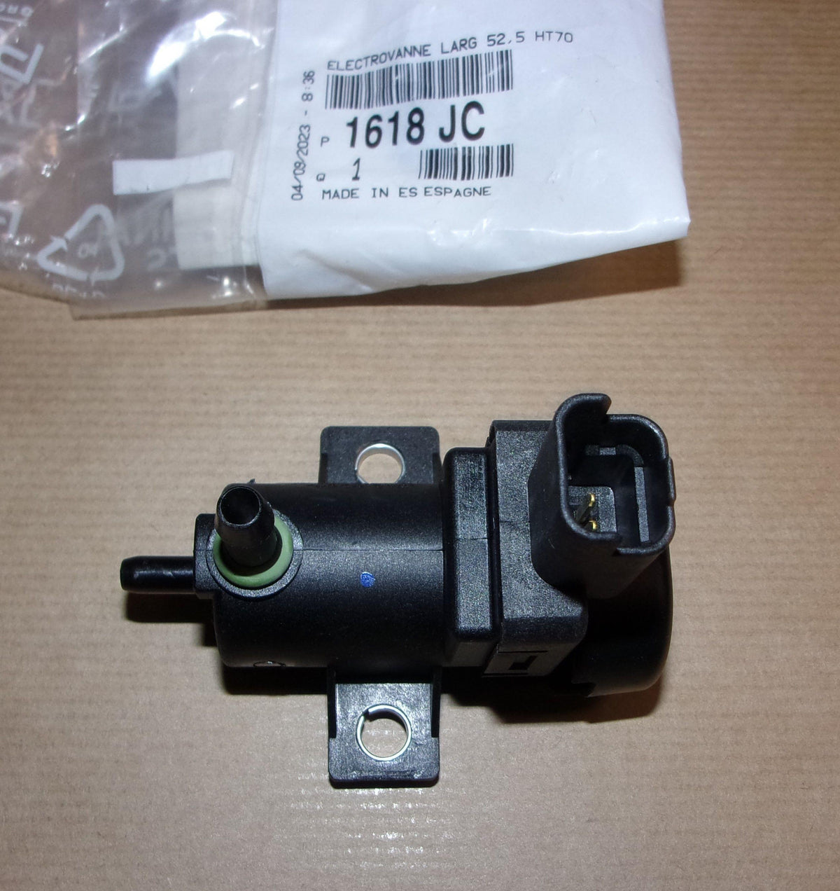 VANNE ÉLECTROMAGNÉTIQUE TURBO CITROEN BERLINGO 1618.JC 1618JC.