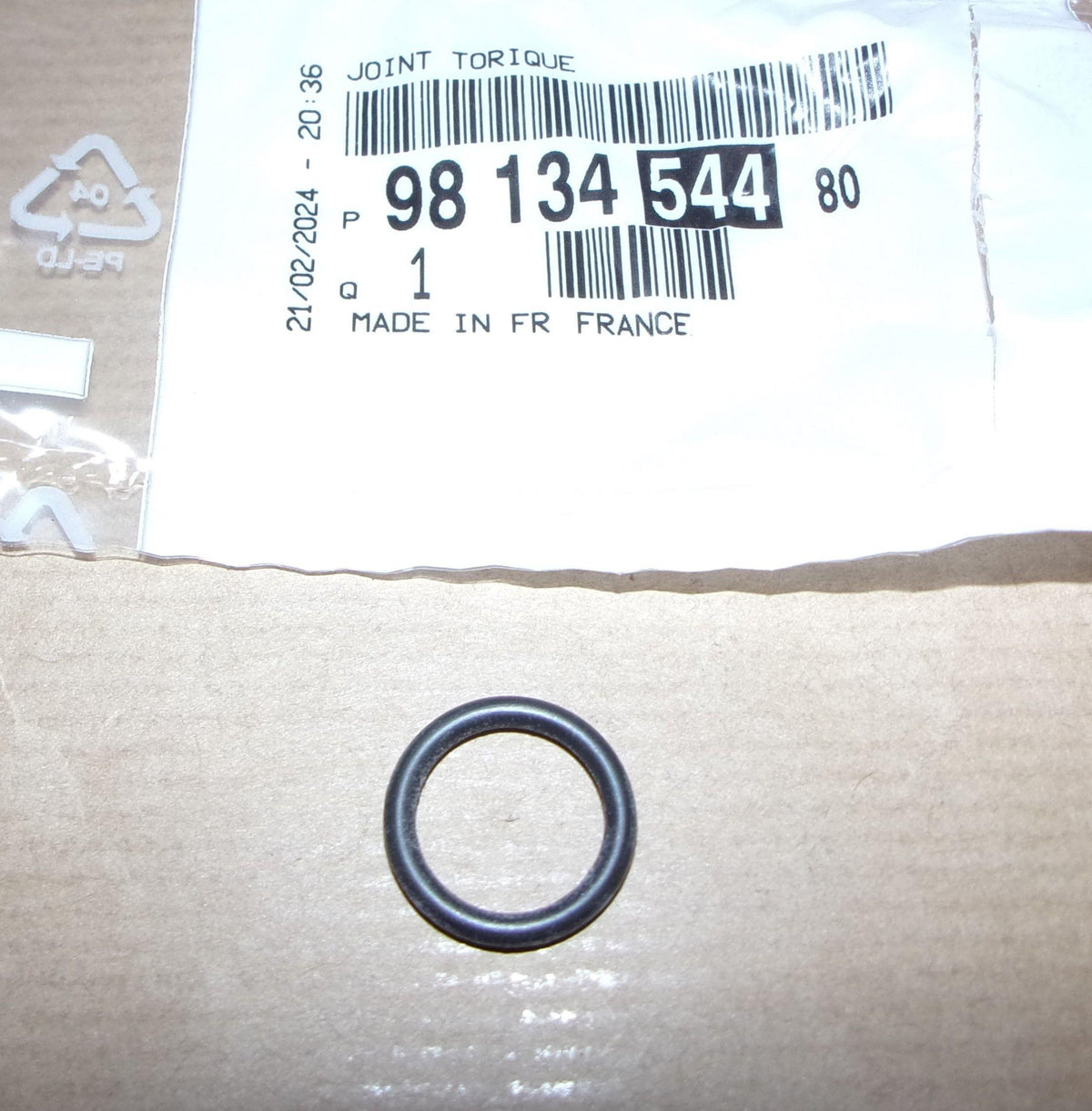 JOINT TORIQUE DE TUYAU D'HUILE CITROEN C4 III 9813454480.