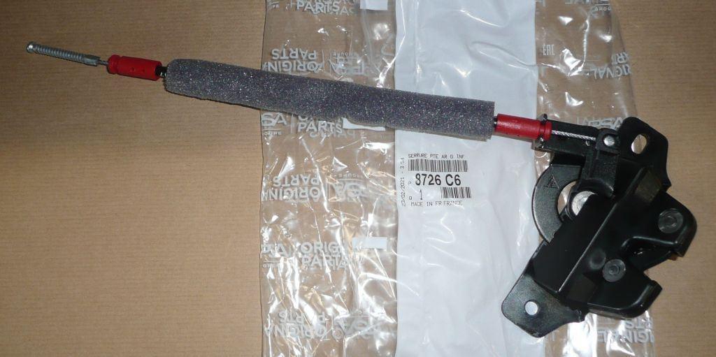 SERRURE DE PORTE PEUGEOT PARTNER ARRIERE GAUCHE 8726.C6 8726C6.