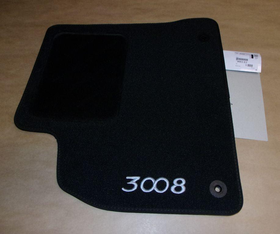TAPIS EN VELOUR COMPLET.PEUGEOT 3008 9663.E2 9663E2.