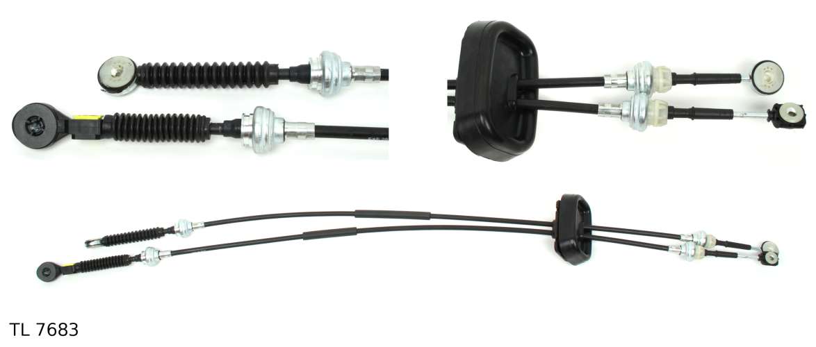 Jeu de câbles de sélection de vitesses pour Renault Trafic à partir de 2001, boîte PK6 — TL 7683 — vue 1