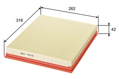 Filtre à air — Valeo 585038