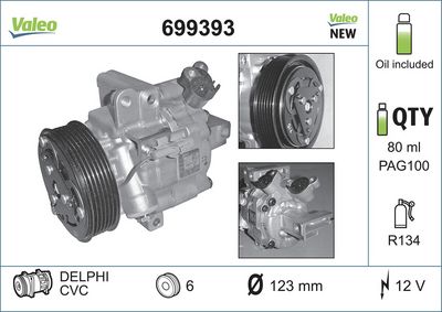 Compresseur, climatisation — Valeo 699393