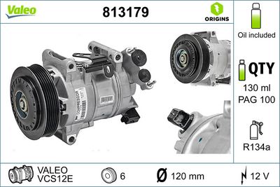 Compresseur, climatisation — Valeo 813179