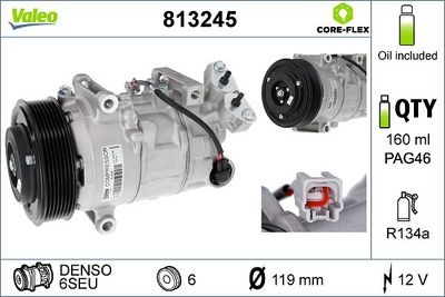 Compresseur, climatisation — Valeo 813245