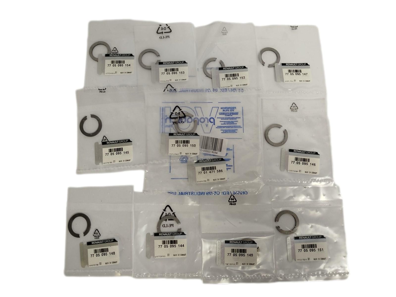 Kit de rondelles boîte de vitesse PK6 Renault - 7701471586.