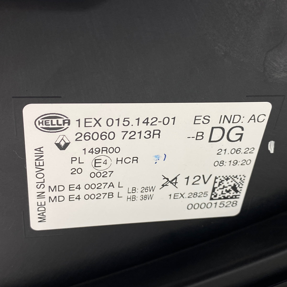 Pièce d'origine Phare avant gauche pour Renault Megane E-Tech 260607213R