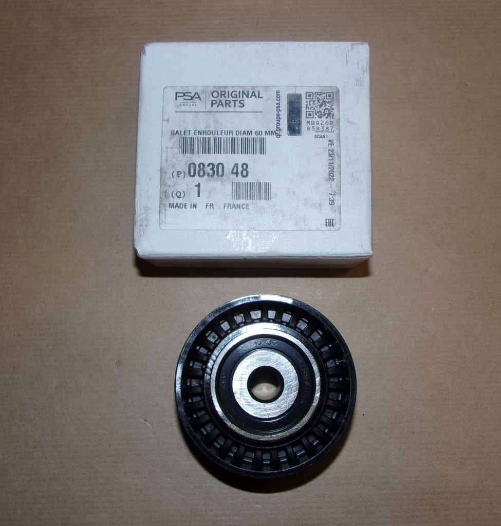 Galet enrouleur de distribution d’origine PSA 083048 / 0830.48 — vue 1