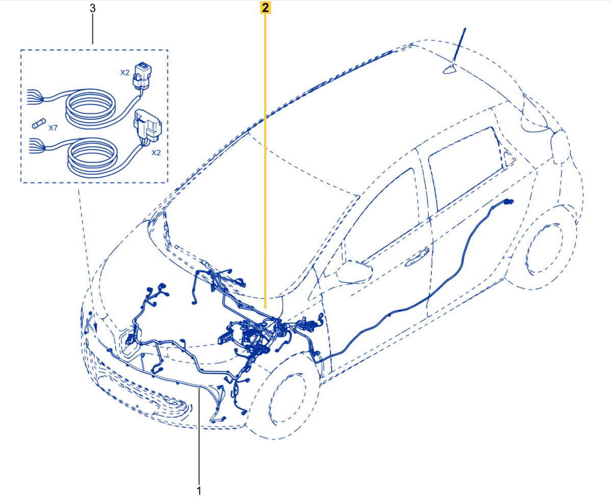 Pièce d'origine Faisceau moteur pour Renault Zoe Z.E. 403888905R