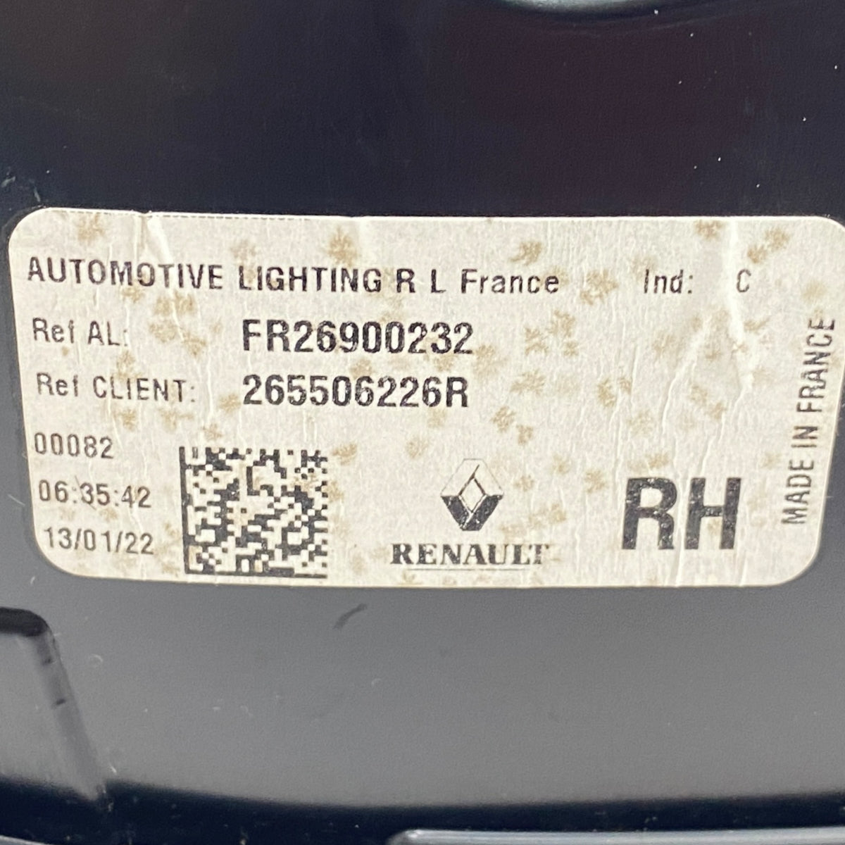 Pièce d'origine Feu arrière droit de hayon pour Renault Talisman phase 2 berline 265506226R
