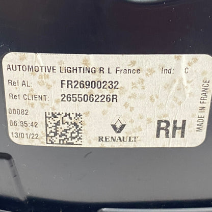 Pièce d'origine Feu arrière droit de hayon pour Renault Talisman phase 2 berline 265506226R