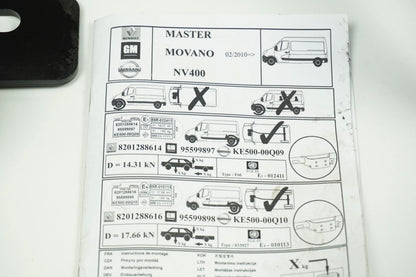 Pièce d'origine Attelage pour Renault Master III Opel Movano B Nissan NV400 8201288614