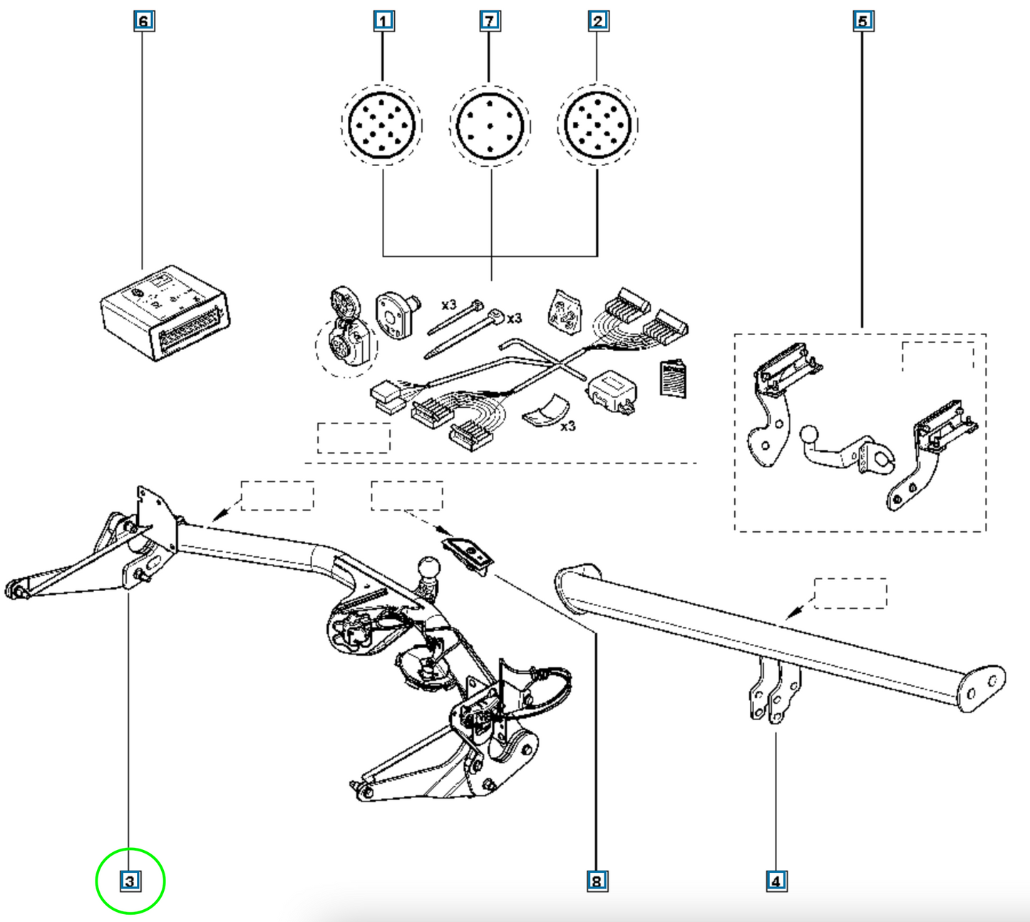 Pièce d'origine Attelage escamotable automatique pour Renault Talisman Sedan 8201535051